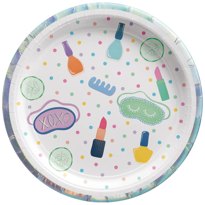 Spa Party Paper Plates 7" | 8ct - Zurchers