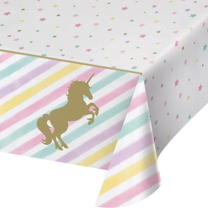 Sparkle Unicorn Plastic Table Cover 54"x102" | 1ct - Zurchers