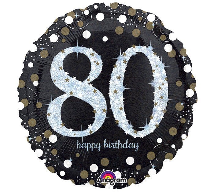 Sparkling 80 Mylar Balloon, 18'' | 1 ct - Zurchers