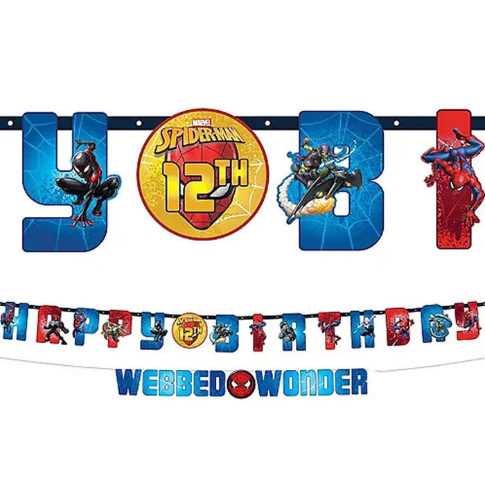 Spider - Man Webbed Wonder Add an Age Birthday Banner Set, 2pc, | 1ct - Zurchers