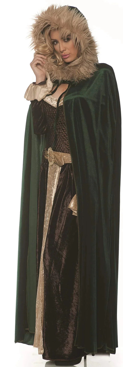 Renaissance Hooded Cape Costume Green | 1ct - Zurchers