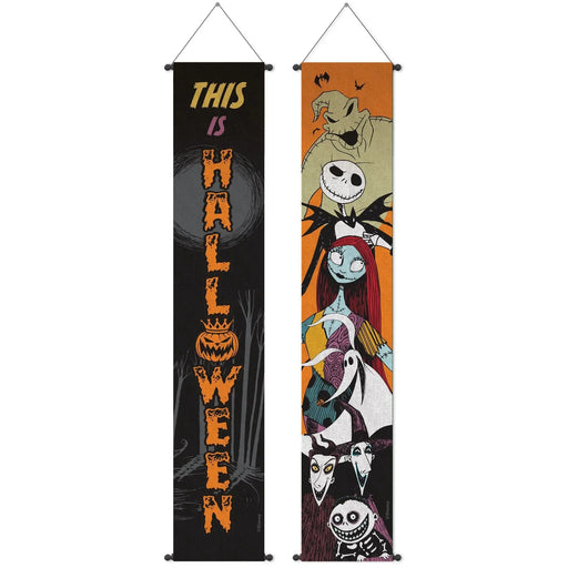 The Nightmare Before Christmas Halloween Fabric Banner Flags 1.1ft x 6ft | 2 ct - Zurchers