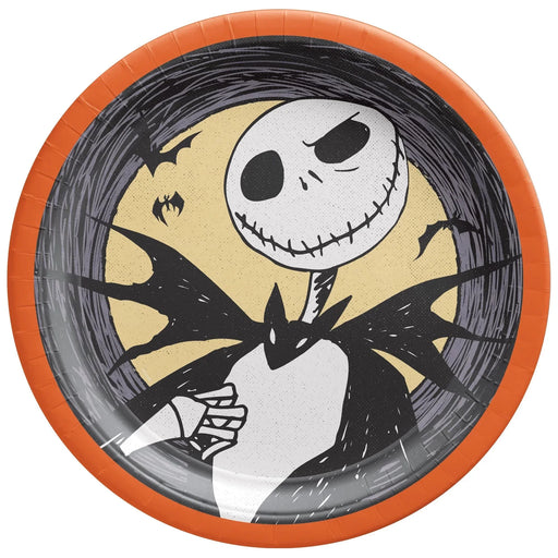The Nightmare Before Christmas Jack Skellington Paper Dinner Plates, 10" | 18ct - Zurchers