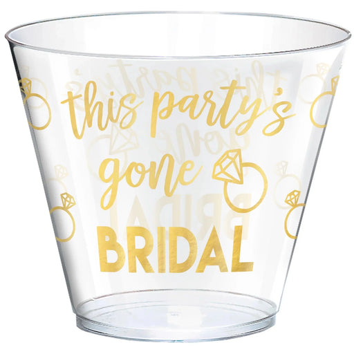 "This Party's Gone Bridal" Plastic Tumblers 9oz | 30ct - Zurchers