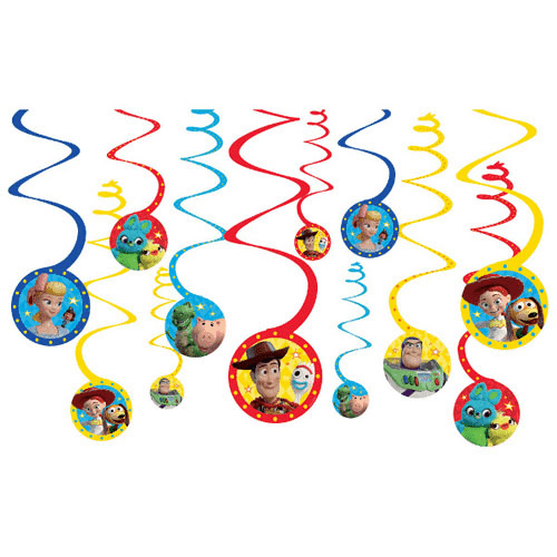 Toy Story Birthday Party Spiral Decorations | 12ct - Zurchers