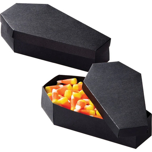 Halloween Coffin Treat Box with Lid 6 x 3" x 1.5" | 8ct - Zurchers