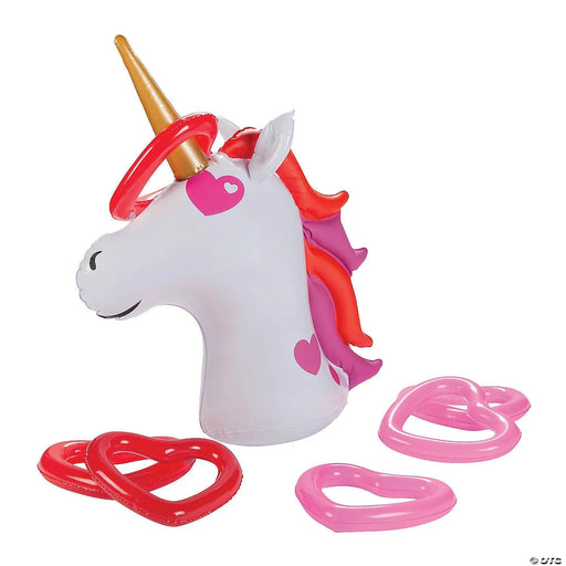 Valentine’s Day Inflatable Unicorn Ring Toss Game | 1ct - Zurchers