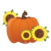 WELCOME FALL PUMPKIN & SUNFLOWERS SUPER SHAPE Balloon | 1ct - Zurchers