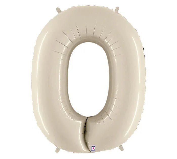 White Sand Jumbo Number Balloons 34" | 1 ct - Zurchers