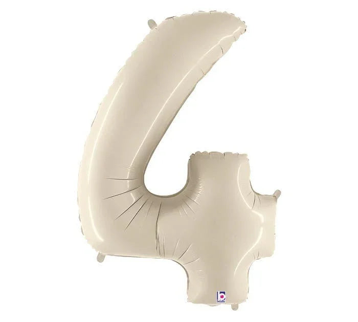 White Sand Jumbo Number Balloons 34" | 1 ct - Zurchers