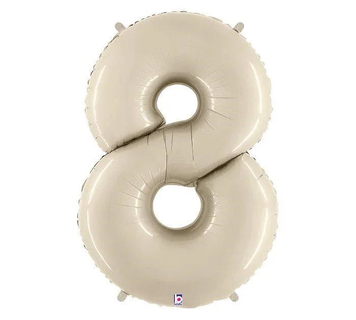 White Sand Jumbo Number Balloons 34" | 1 ct - Zurchers