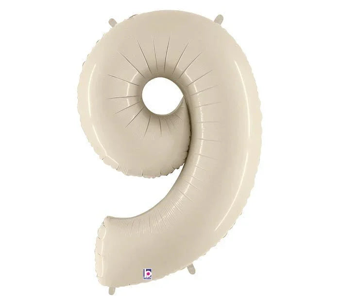White Sand Jumbo Number Balloons 34" | 1 ct - Zurchers