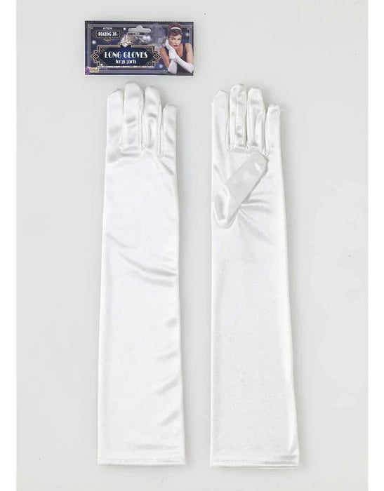 White Satin Flapper Gloves | 1ct - Zurchers