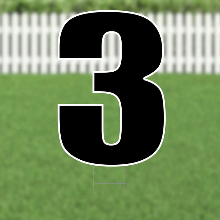 Yard Card Black Number/Symbol 21.5" | 1ct - Zurchers