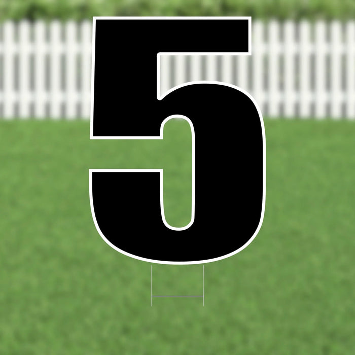 Yard Card Black Number/Symbol 21.5" | 1ct - Zurchers