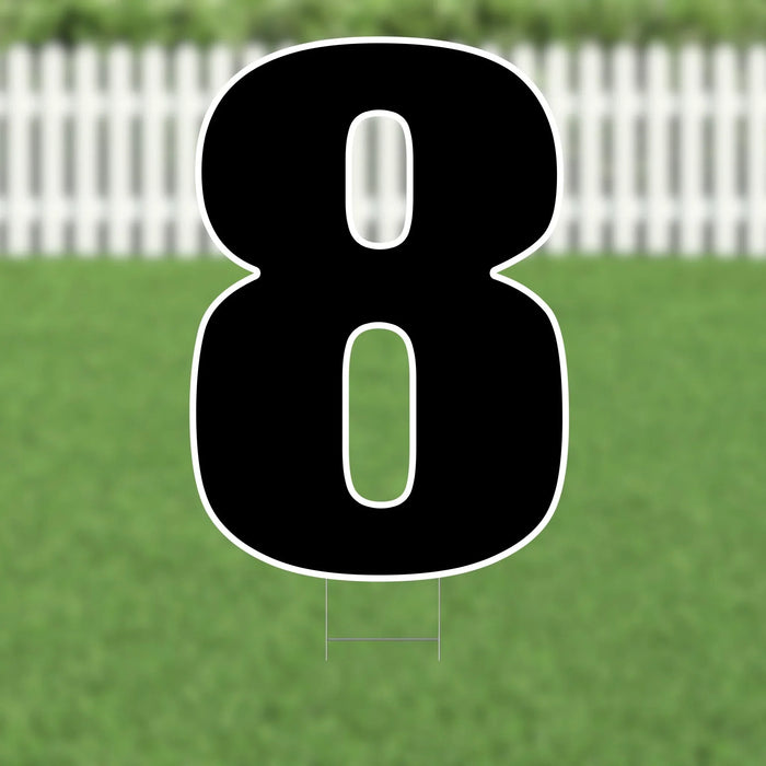 Yard Card Black Number/Symbol 21.5" | 1ct - Zurchers