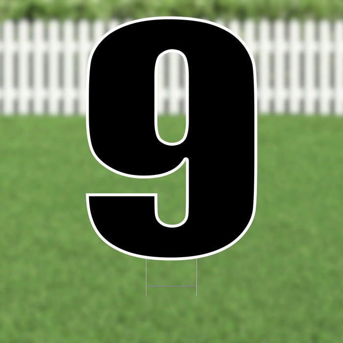 Yard Card Black Number/Symbol 21.5" | 1ct - Zurchers