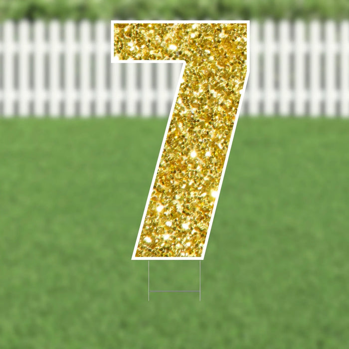 Yard Card Gold Number/Symbol 21.5" | 1ct - Zurchers