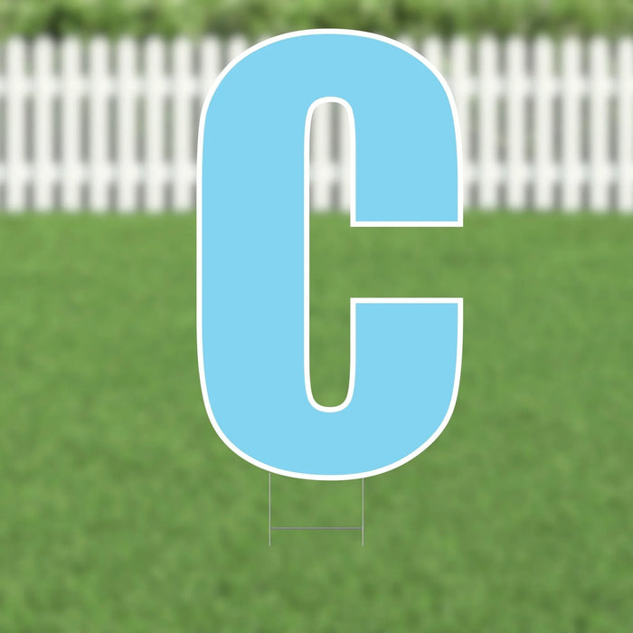 Yard Card Light Blue Letter 21.5" | 1ct - Zurchers