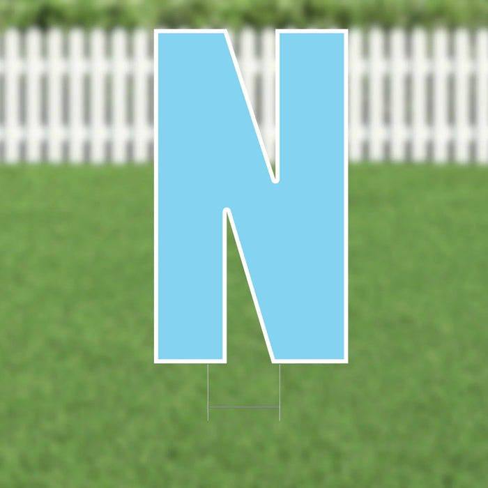 Yard Card Light Blue Letter 21.5" | 1ct - Zurchers