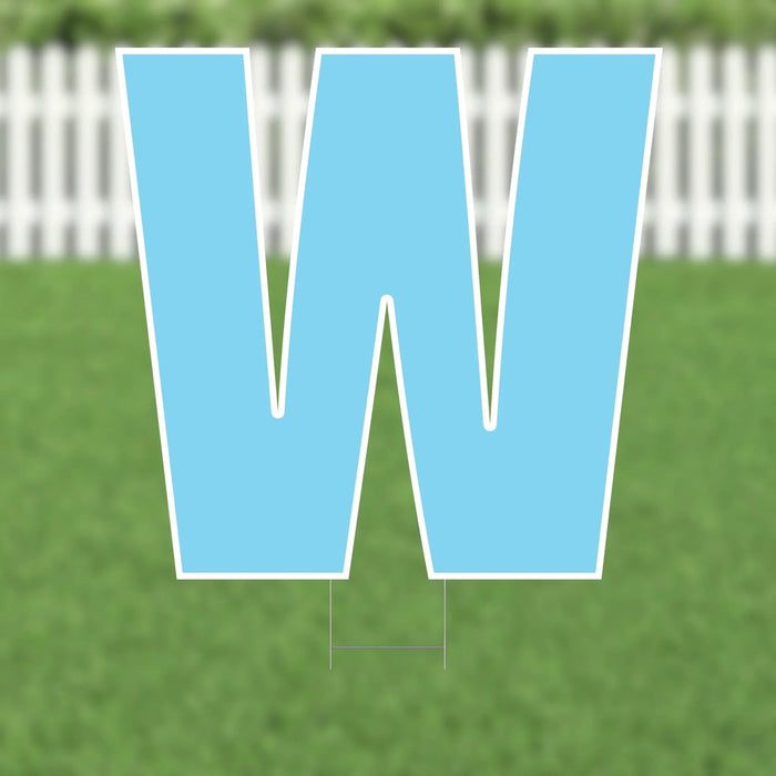 Yard Card Light Blue Letter 21.5" | 1ct - Zurchers