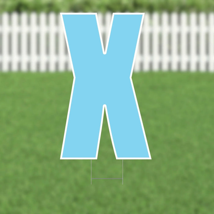 Yard Card Light Blue Letter 21.5" | 1ct - Zurchers
