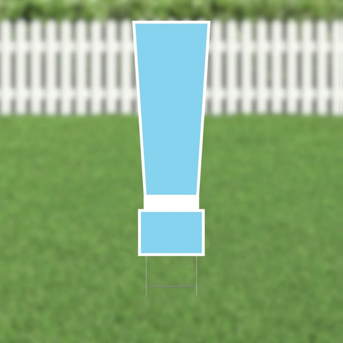 Yard Card Light Blue Number/Symbol 21.5" | 1ct - Zurchers