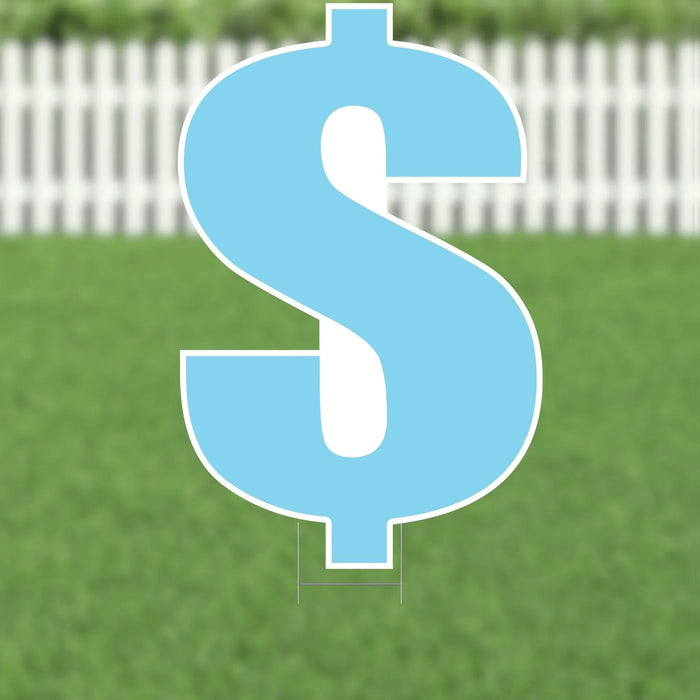 Yard Card Light Blue Number/Symbol 21.5" | 1ct - Zurchers