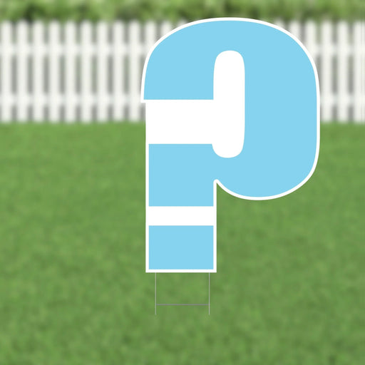Yard Card Light Blue Number/Symbol 21.5" | 1ct - Zurchers