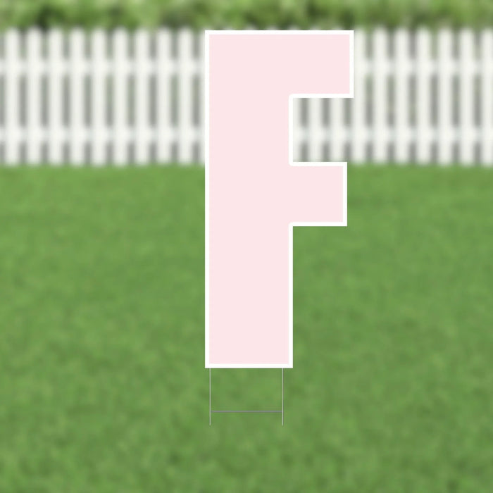 Yard Card Pink Letter 21.5" | 1ct - Zurchers