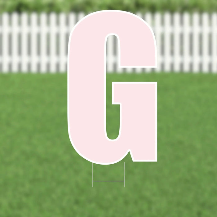 Yard Card Pink Letter 21.5" | 1ct - Zurchers