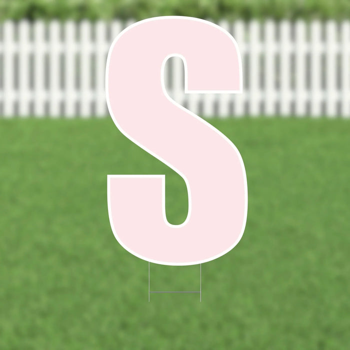 Yard Card Pink Letter 21.5" | 1ct - Zurchers