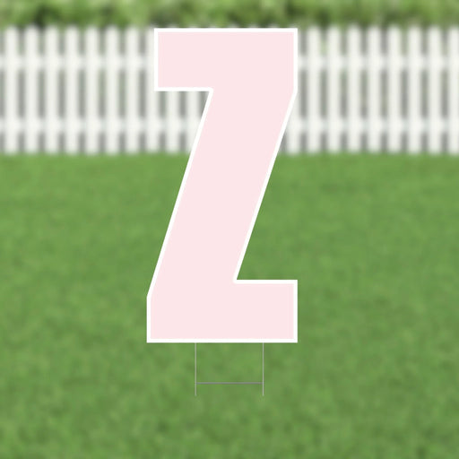 Yard Card Pink Letter 21.5" | 1ct - Zurchers