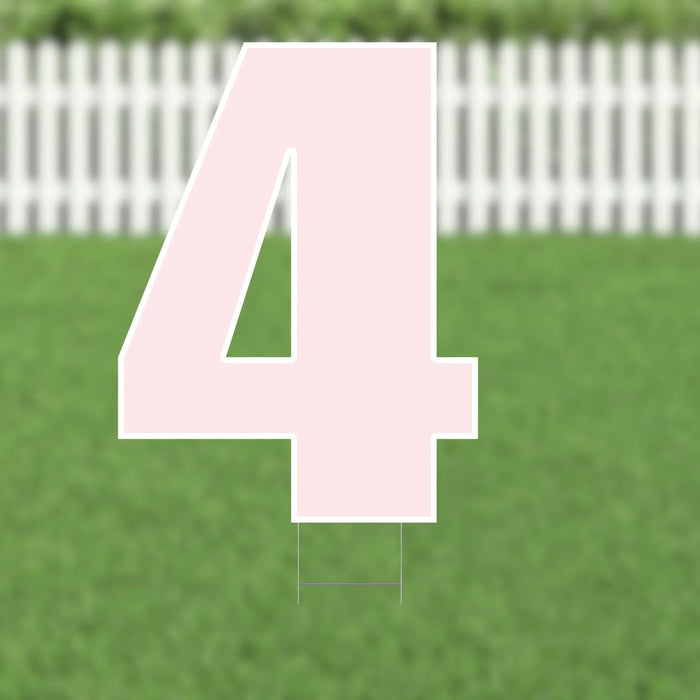 Yard Card Pink Number/Symbol 21.5" | 1ct - Zurchers