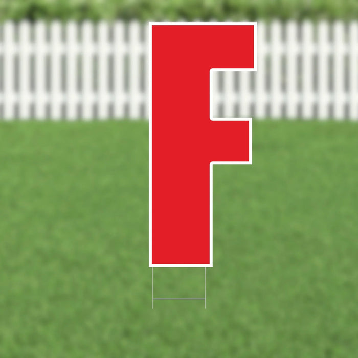 Yard Card Red Letter 21.5" | 1ct - Zurchers