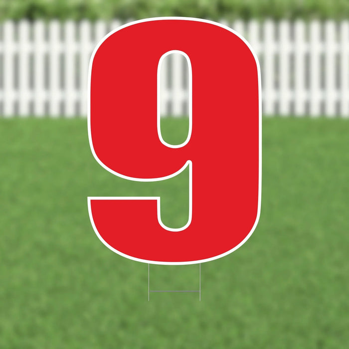 Yard Card Red Number/Symbol 21.5" | 1ct - Zurchers