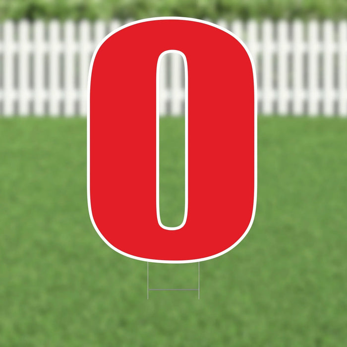 Yard Card Red Number/Symbol 21.5" | 1ct - Zurchers