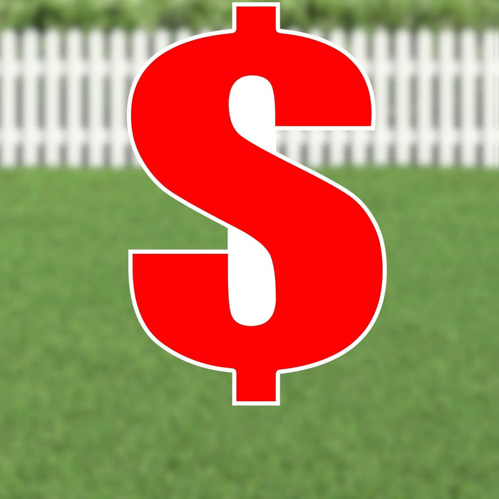 Yard Card Red Number/Symbol 21.5" | 1ct - Zurchers