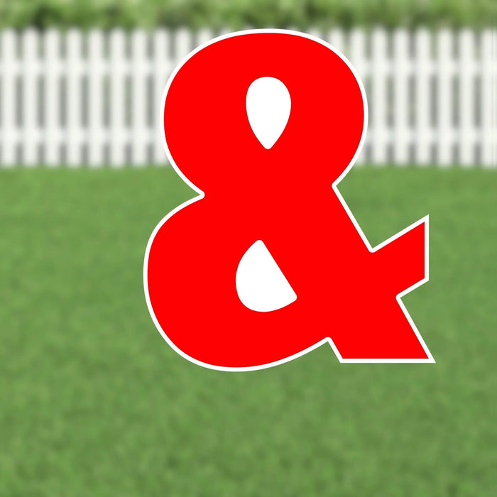 Yard Card Red Number/Symbol 21.5" | 1ct - Zurchers