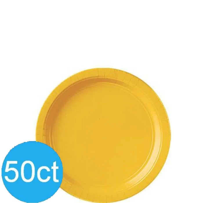Yellow Sunshine Dessert Paper Plates 6.75" | 50ct - Zurchers
