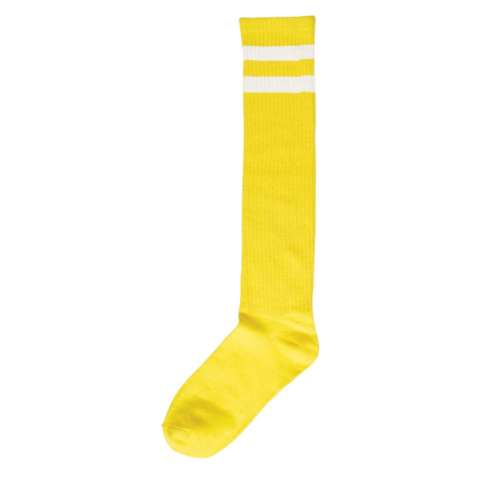 Yellow w/White Striped Socks | 1pr - Zurchers