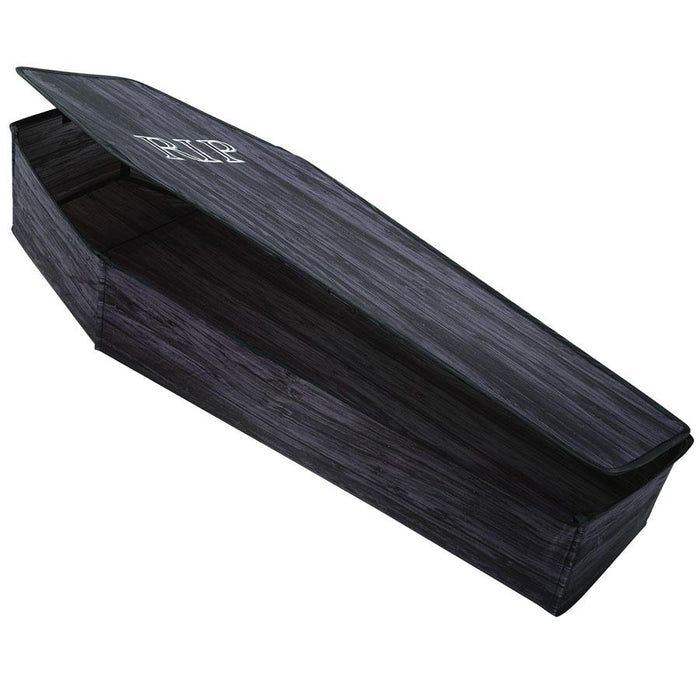 Wood - Look Halloween Coffin Prop With Lid 60" | 1 ct - Zurchers