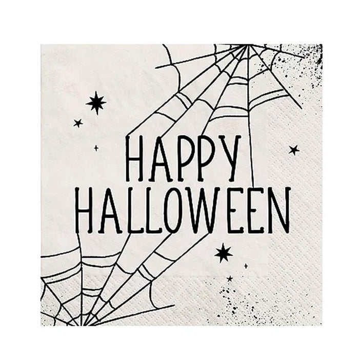Spiderweb Night Halloween Paper Lunch Napkins, 6.5in | 40ct - Zurchers