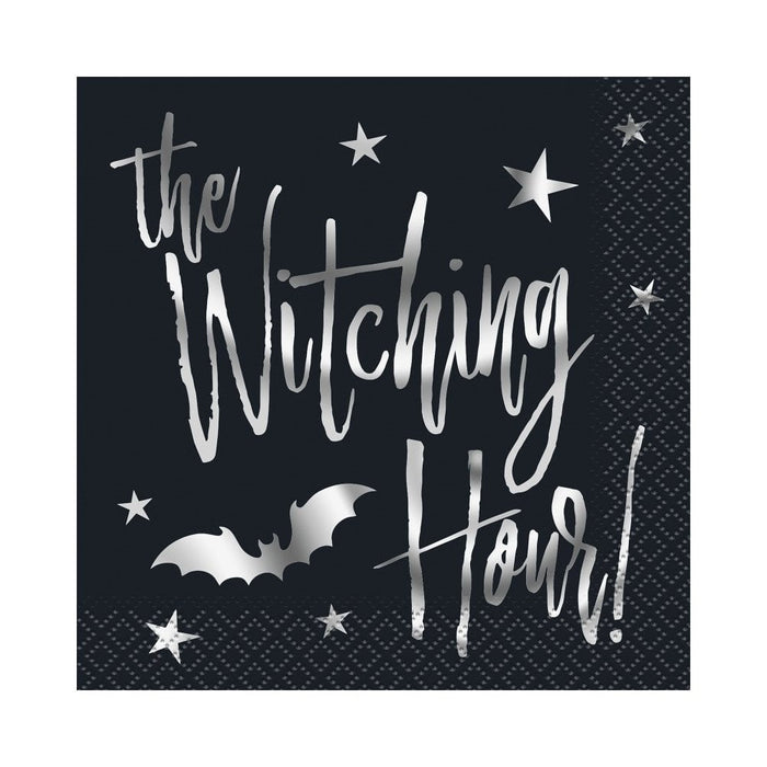Halloween Silver Bats Beverage Napkins | 20ct - Zurchers