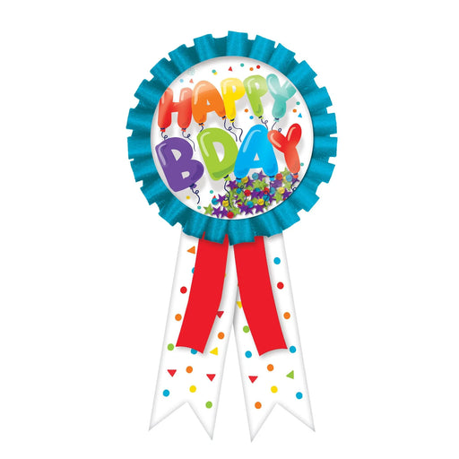 Birthday Celebration Confetti Pouch Award Ribbon 5.5" | 1 ct - Zurchers