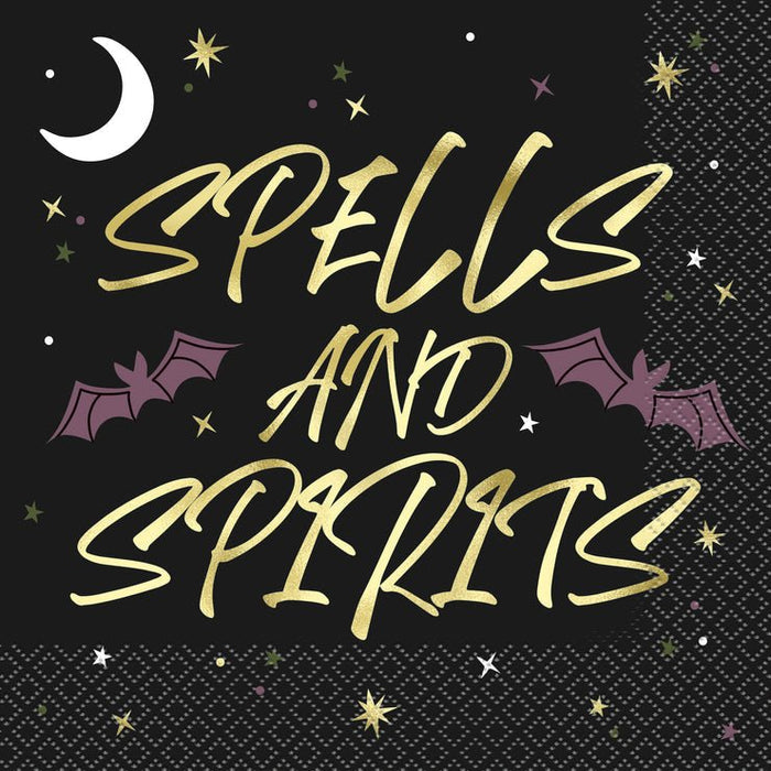 Halloween Celestial "Spells and Spirits" Lunch Napkins | 16ct - Zurchers