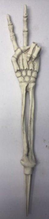 Halloween Skeleton Peace Sign Lawn Stake 18.5in | 1ct - Zurchers