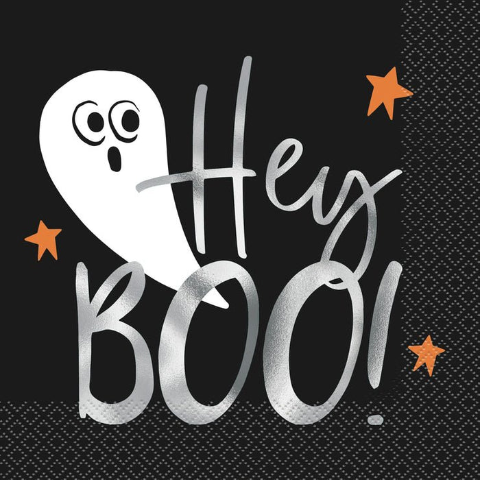 Halloween Bats & Boos "Hey Boo" Lunch Napkins | 16ct - Zurchers