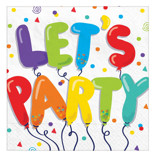 Birthday Balloons Beverage Napkins | 36ct - Zurchers