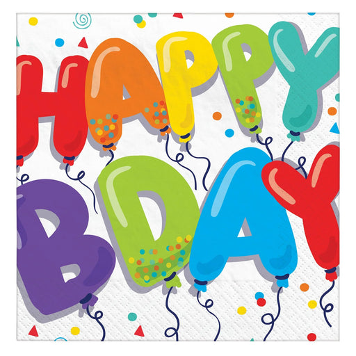 Birthday Balloons Luncheon Napkins | 36ct - Zurchers
